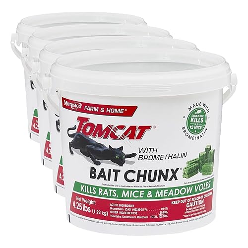 Miniatura 10 de Tomcat Bromethalin Place Pacs Bait, control de plagas para edificios y casas agrícolas, mata ratas y ratones
