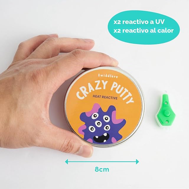 Foto 7 de 8 de Paquete de 4 Tarros Grandes de Slime Que Cambia de Color, reactiva al Calor y a los Rayos UV