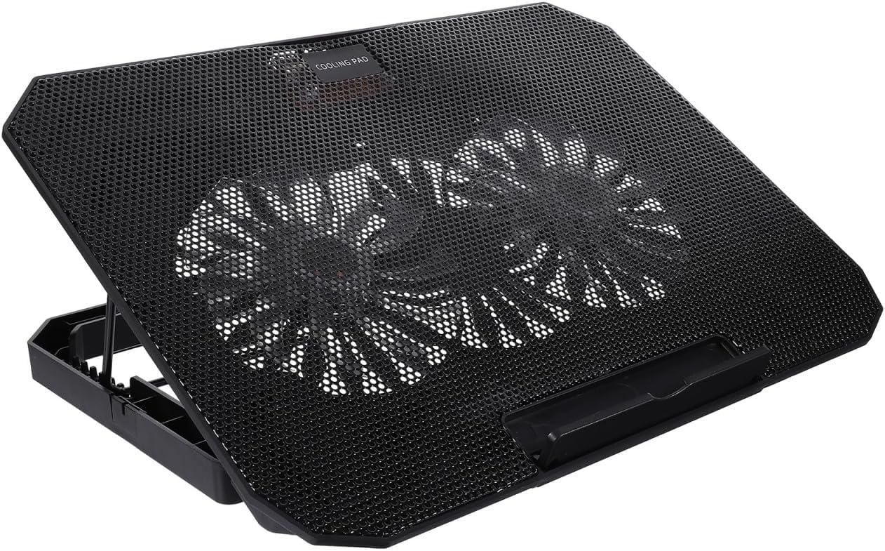 TEHAUX Laptop Cooling Pad Portable USB Laptop Cooler Stand for 14-15.6 Inch Notebooks Ergonomic Design Quiet Fans for Personal and Office Use (Black)