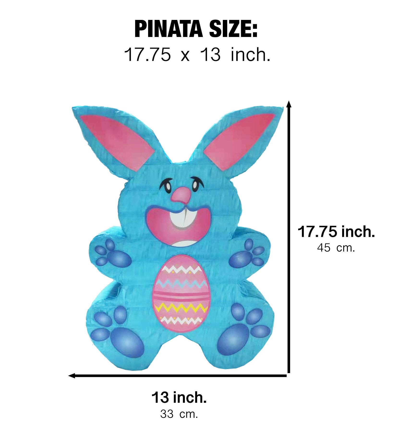 Blue Bunny Pinata 17.75 x 13 x 5 Inches Kids Party Game, Table Centerpiece  Decoration and Photo Prop for Forest Animals Themed Birthdays and Baby  Showers, with Hanger and Fill Door : Amazon.sg: Toys