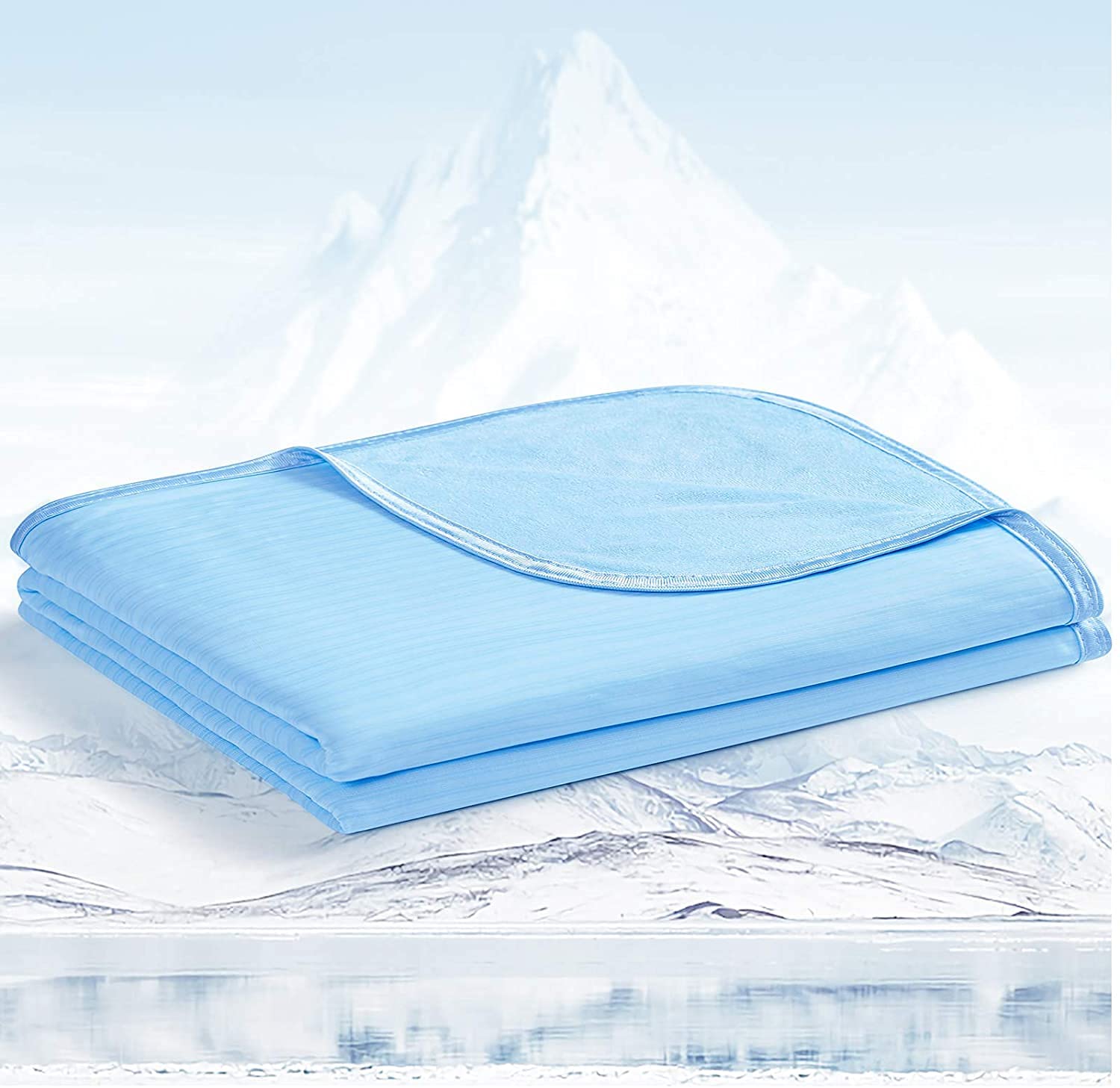 Manta Avoalre 150x200 HOMFINE Manta Cama Verano Fresco - Manta Refrescante Doble Cara Con Fibra De Enfriamiento Japonesa Q-MAXu003E0.45,Manta Fria Para Personas,Lavable A Mu00e1quina(Pu00farpura,150 * 230cm Avoalre Manta