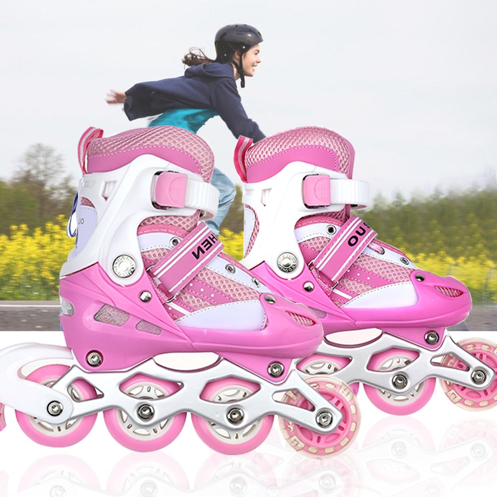 Roller en Ligne, Patin à roulettes, 3en 1 Singer réglables, modifiable Rollers Enfant Patins à Glace réglables 3 en 1 pour Fille et garçon et Femme Rollers en Ligne