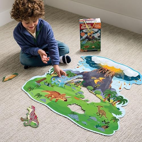 Miniatura 36 de Peaceable Kingdom Rompecabezas de suelo gigante con piezas únicas y divertidas para niños a partir de 3 años, regalos para niños y niñas - Racecar
