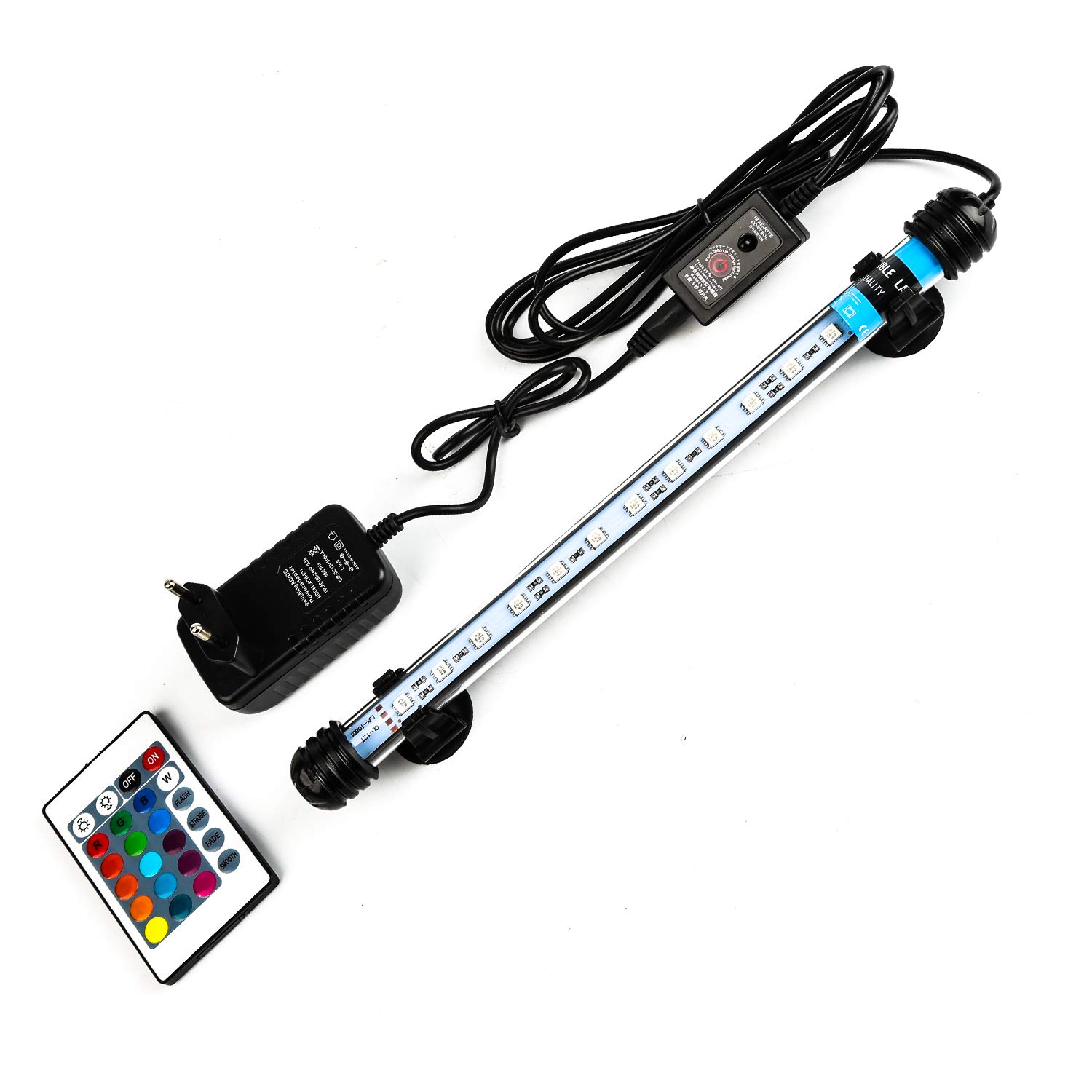 Eclairage Aquarium LED, Lampe LED RGB 62cm pour Aquarium Submersible pour Luminaire Aquarium 6.2w