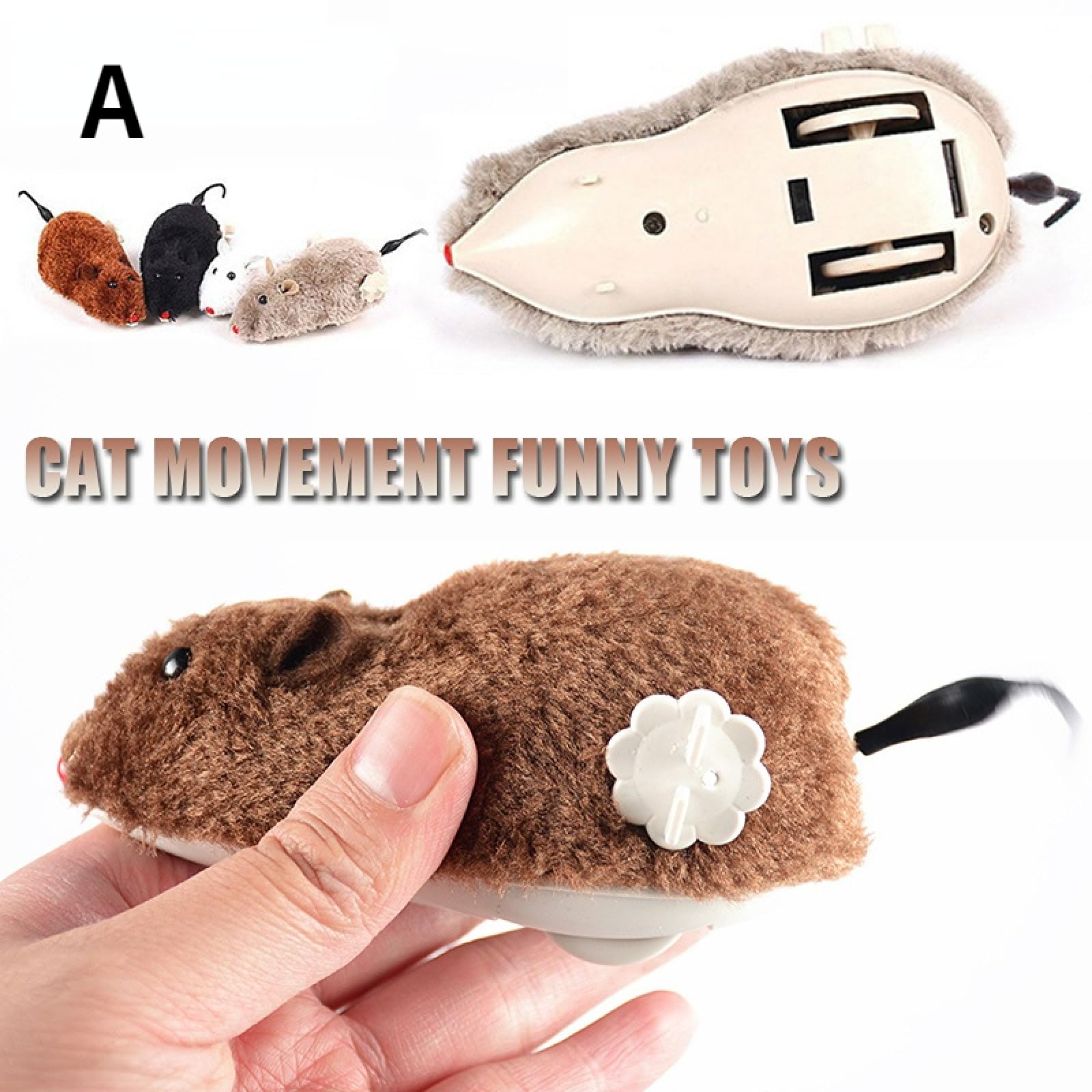 Juguetes para Gatos, Juguetes for Gatos con Mecanismo de Resorte, Peluche ratón, Juguete Interactivo for Mascotas, 4 Unidades