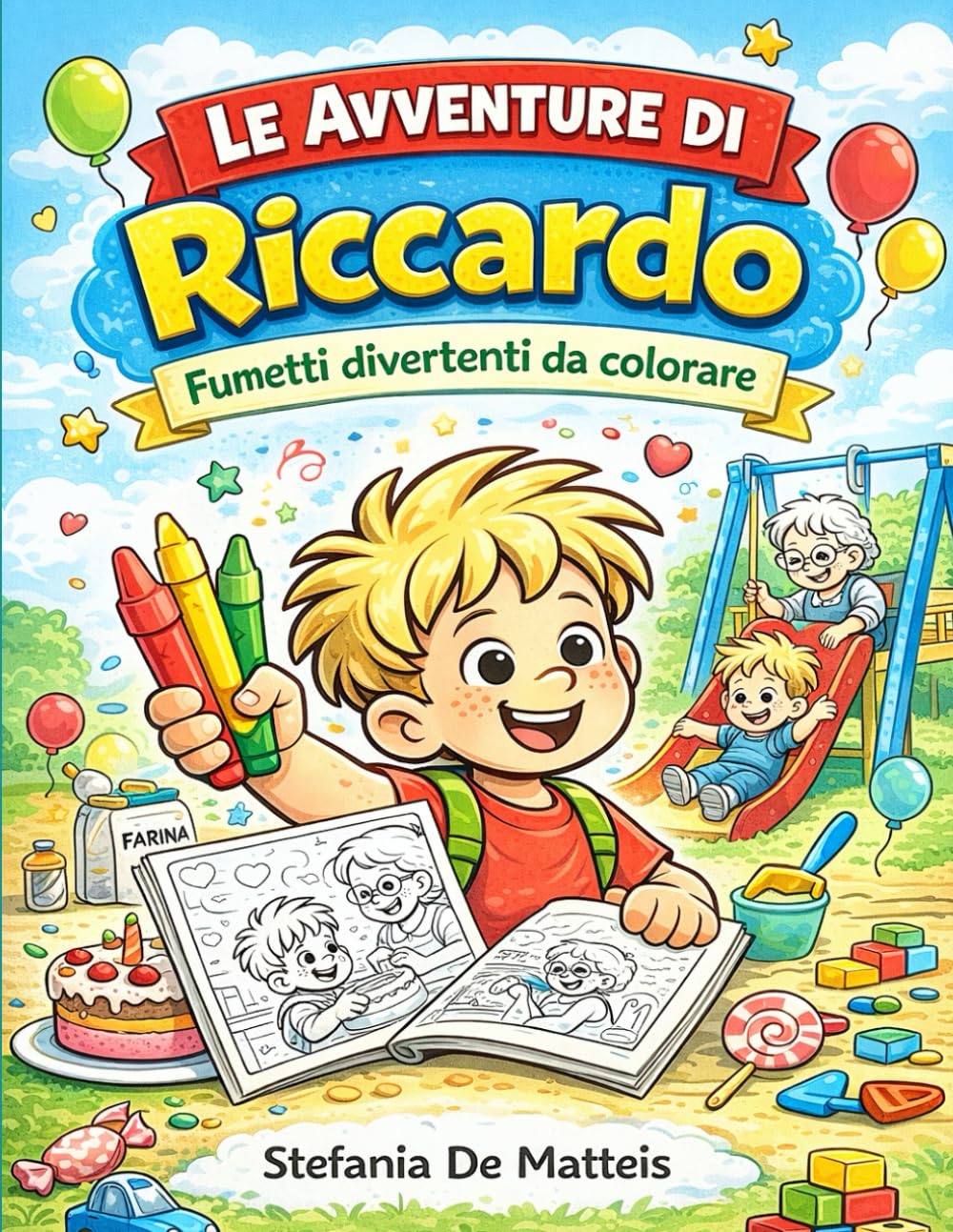 Le Avventure di Riccardo vol. 1: Fumetti divertenti da colorare