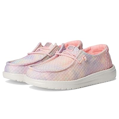 Hey Dude Kids Wendy Mermaid Shimmer (Little Kid/Big Kid) Girls Shoes Coral Pink/Multi