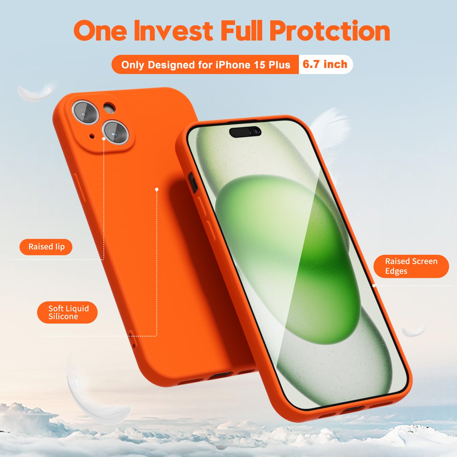 oakxco for iPhone 16 Pro Max Case Liquid Silicone, Soft Rubber Gel Elegant Aesthetic Basic Simple Cover, Cute Thin Slim TPU Matte Solid Color Plain Smooth Case for Women Girl, Light Pink — view 682