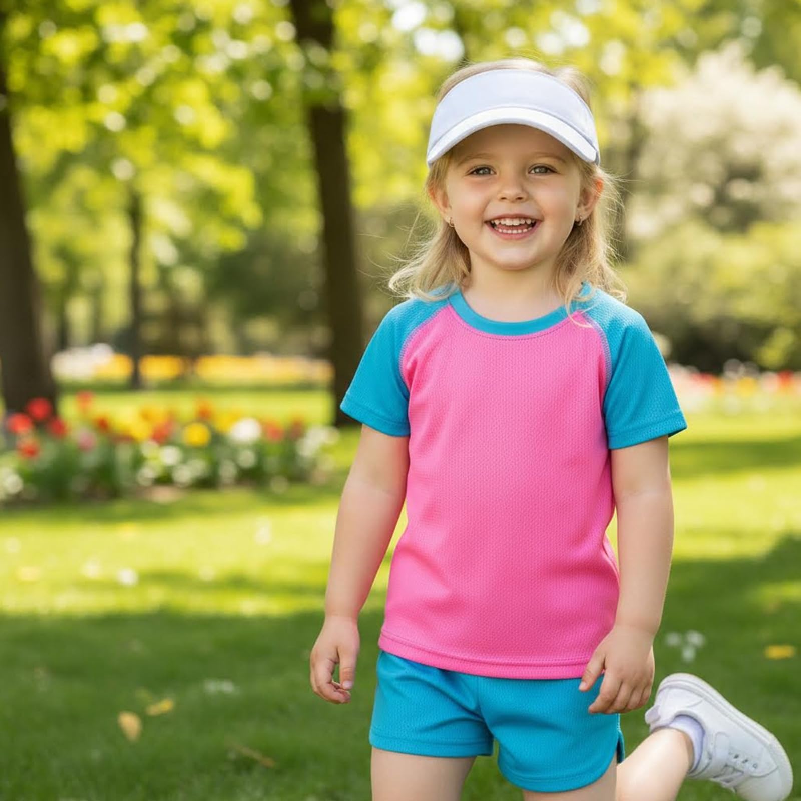 Gorra de visera para niños, gorra de sol para niños de 4 a 10 años, gorra de tenis para correr, golf, gorra de béisbol con visera ajustable, visera de verano