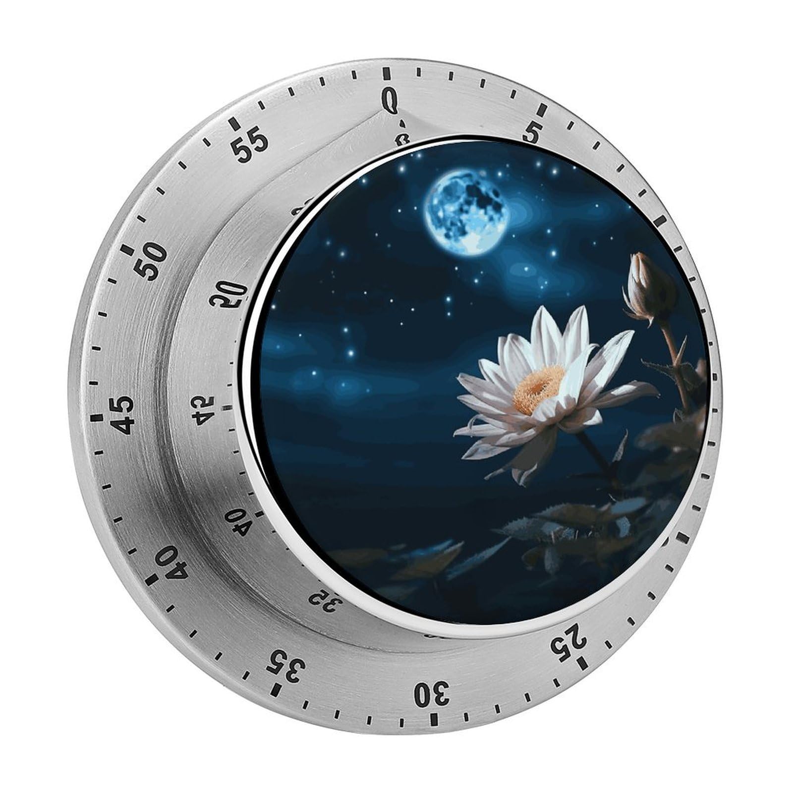 Temporizador de cocina mecánico con diseño floral para controlar tus recetas paso a paso