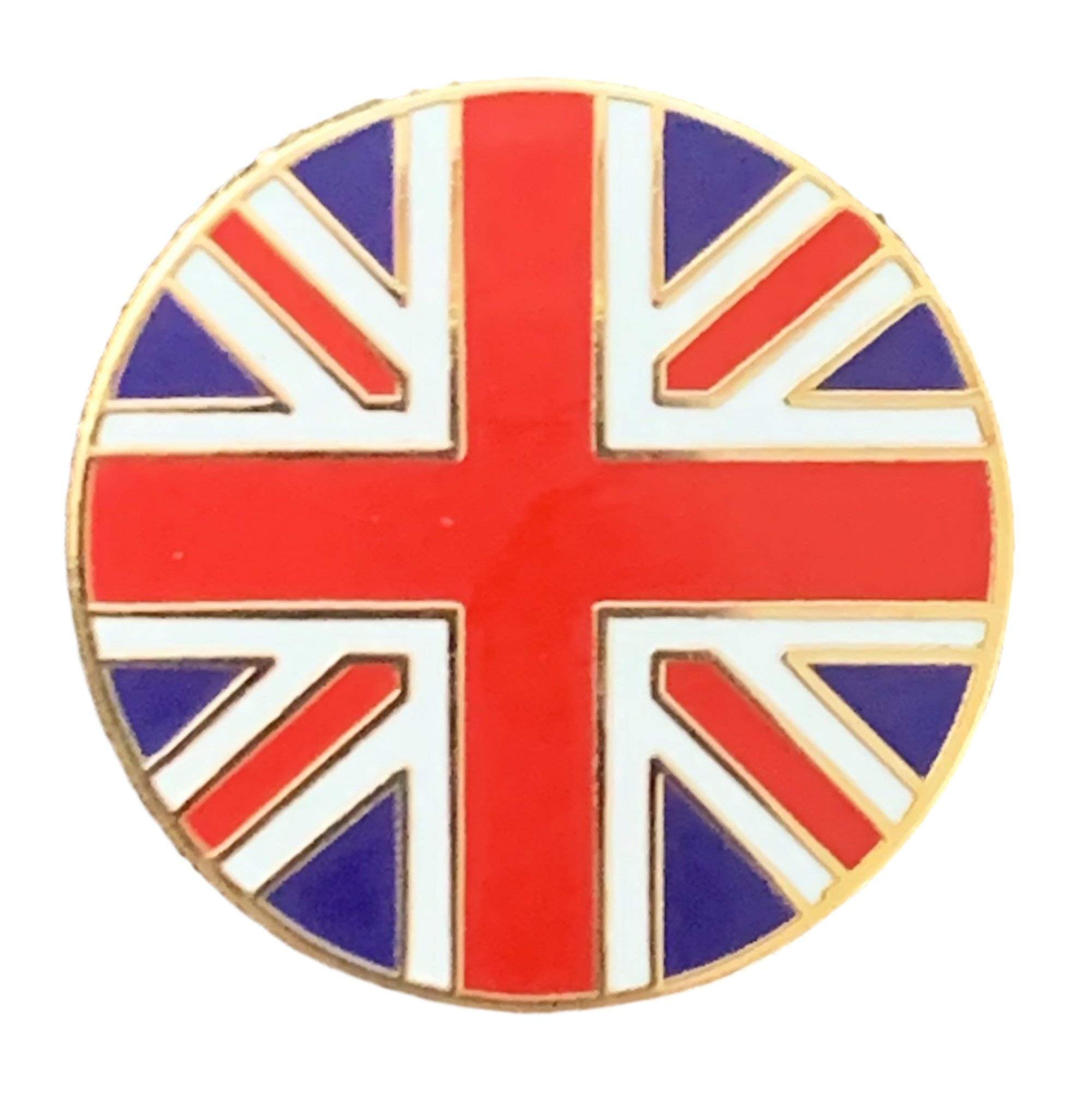 Union Jack Round Quality Enamel Lapel Pin Badge T925