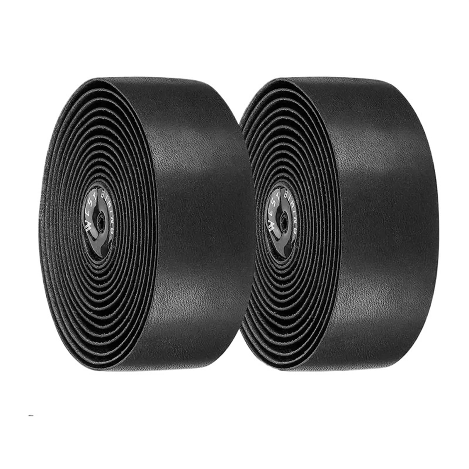 Lenkerband Echtes Leder Lenkerband for Rennrad Retro Farbe Drop-Bar Fahrrad Lenker Wicklung Fahrrad Zubehör (Color : Black) Sport & Freizeit