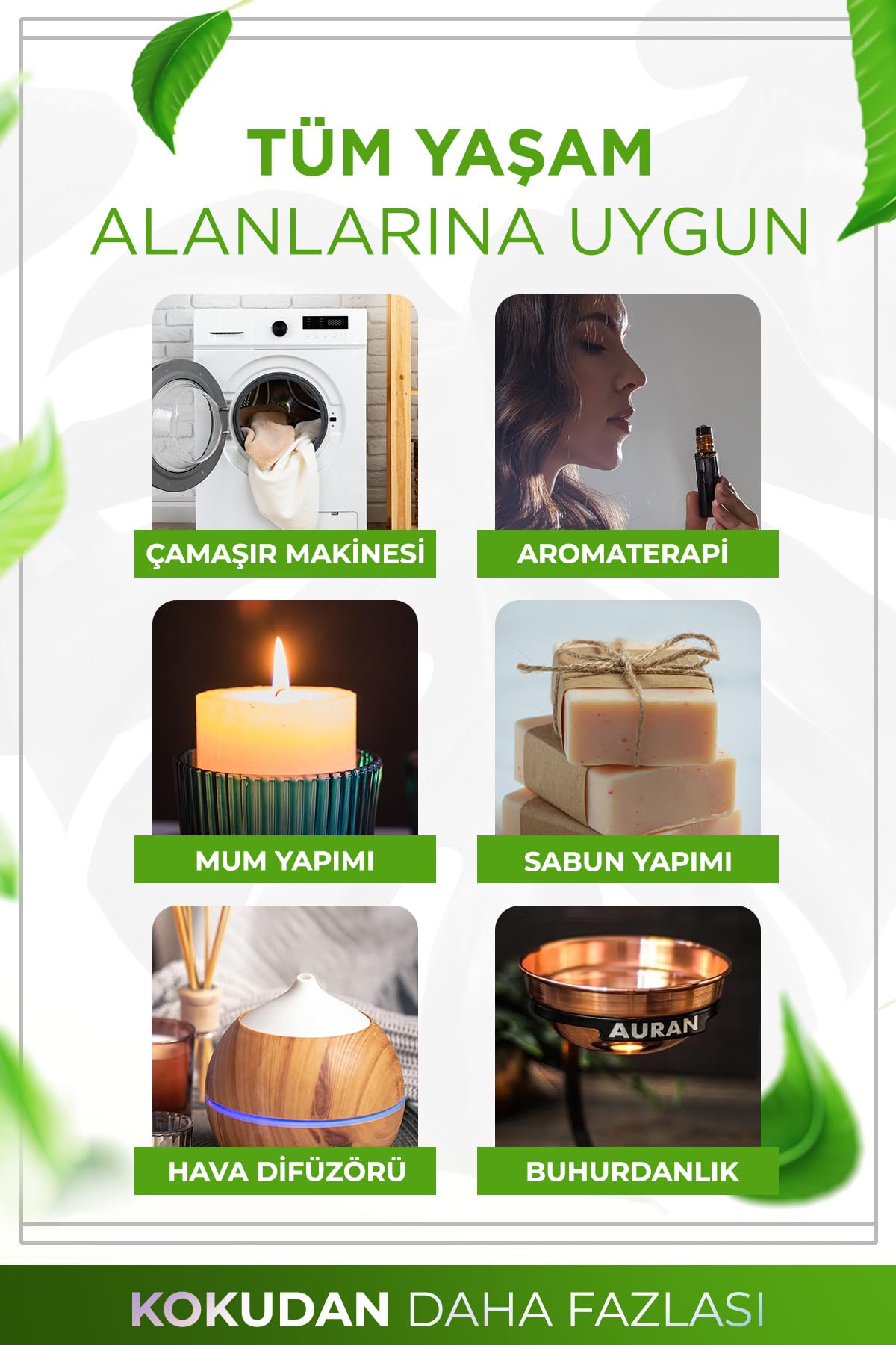 AURAN Çam Esansiyel Uçucu Koku Yağı Ortam Kokusu Doğal Yağ Sihirli Küre Hobi Esansı 10ml