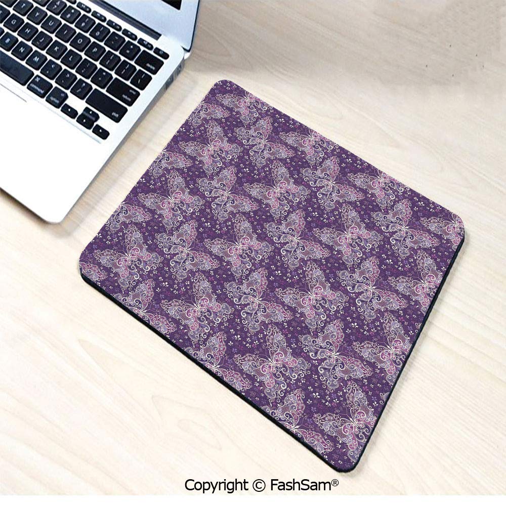 Personalized 3D Mouse Pad Abstract Nature Image Lines and Swirls Floral Arrangement Valentines Day Decorative for Laptop Desktop(W9.85xL11.8)