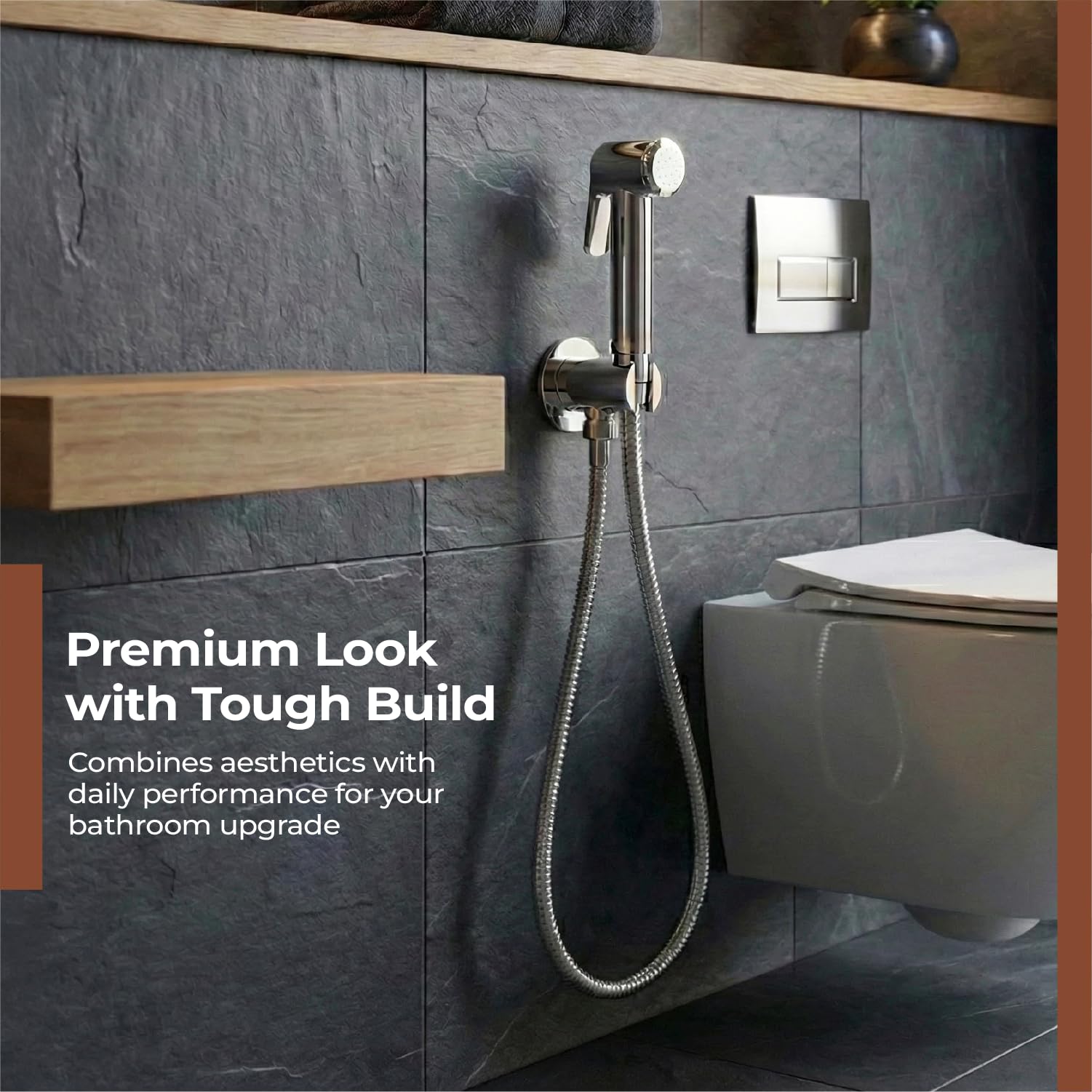 Lifelong Health Faucet Gun, Hand Jet Bidet Spray Head|ABS Material|Health Faucet for Bathroom|Wall Mount Installation (LLBAHFH19, Chrome, 1 Year Warranty) 1