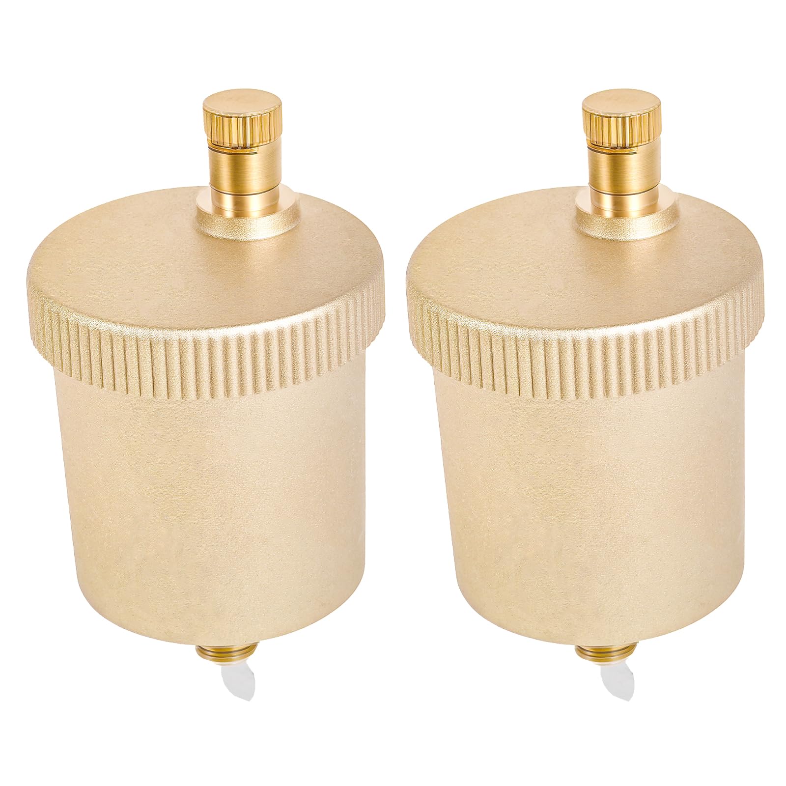 2 PCS Automatic Air Vent Valve, Compact Brass Float Valve Kit, Versatile Sturdy Air Bleed Vent, NPT Male Pipe Fitting Connector Adapter for Hot Water Radiators Heating System