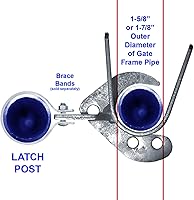 Vista 4 de ROLLING OFFSET LATCH - LOCK N' LATCH: (for 1-5/8" to 1-7/8") Chain Link Fence Gate Offset Latch (Rolling, Sliding, or Cantilevered Gate Latch)