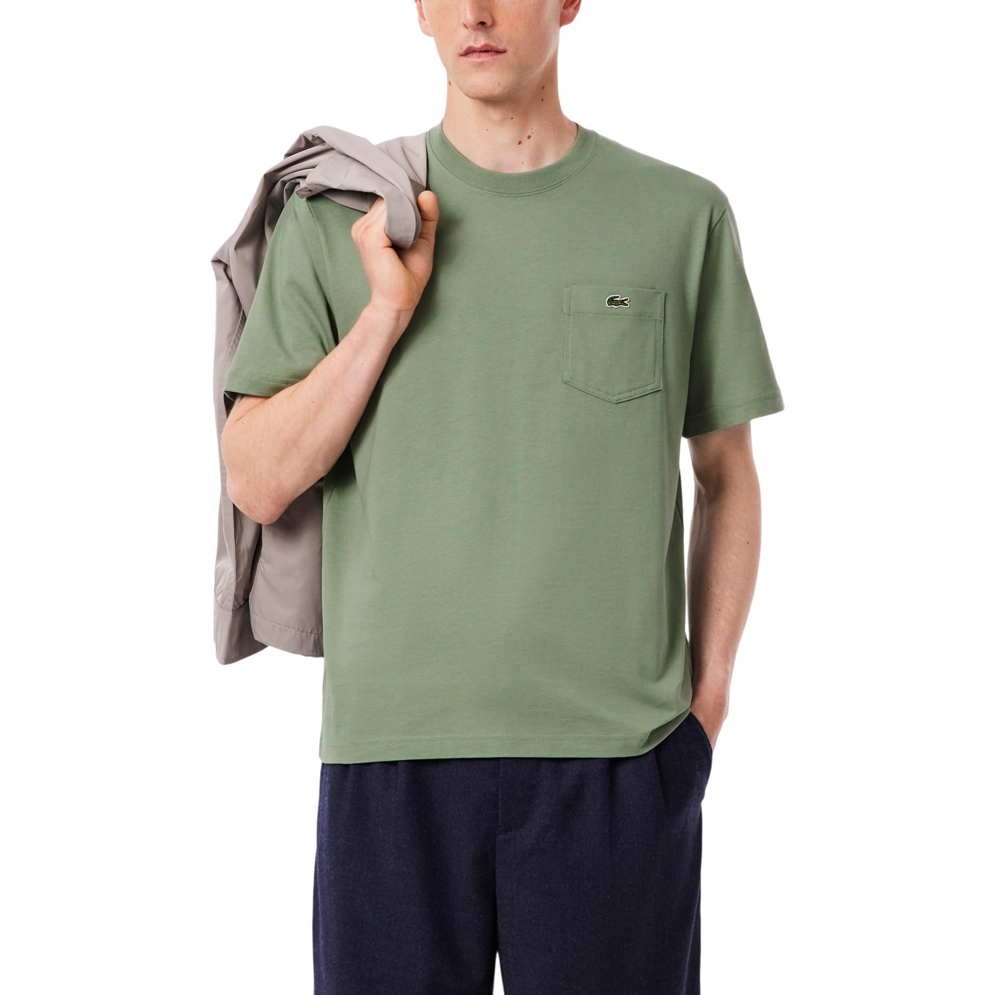 

                                                    Lacoste Men's Cotton T-Shirt with Breast Pocket, T