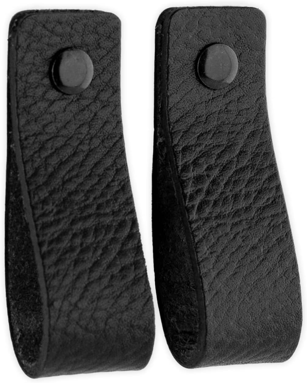 Brute Strength Leather Drawer Pulls Black 2 pcs 61/2 x 1