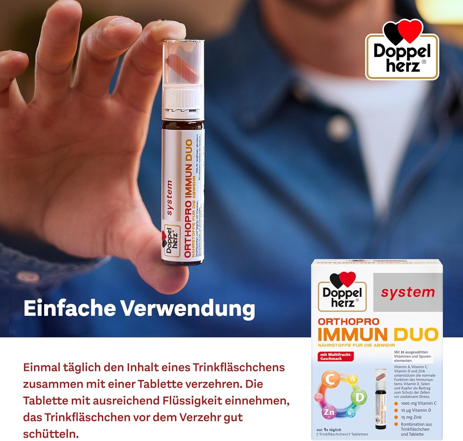 Doppelherz system ORTHOPRO IMMUN DUO - Mit 21 Mikronährstoffen