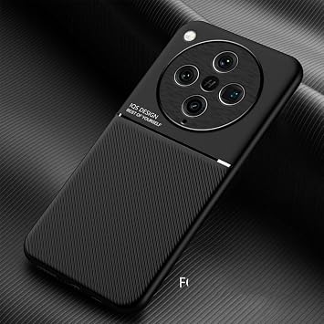 YUECXIN Case for Oppo Find X8 Pro 5G, Ultra thin Silky Soft Skin Texture Touch Cover, Simple Stylish Non-Slip Shockproof PU+TPU Silicone Bumper Case Cover. Black
