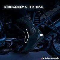 Vista 3 de KRONOX Botas de motocicleta blindadas para hombres y mujeres, botas de equitación de ajuste cómodo con cremallera, suela antideslizante,