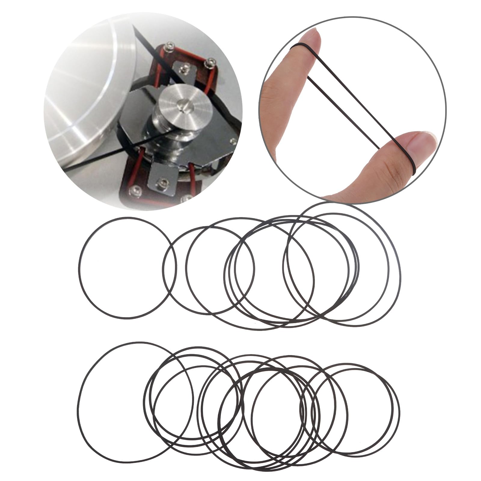 Width 1mm 70-100mm New Rubber Belt For Recorders CDROM Video Machines Drive (20pcs)