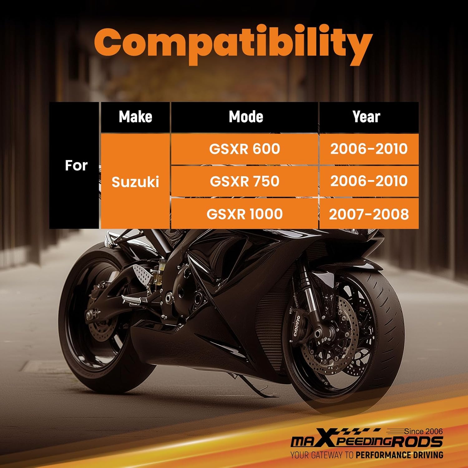 maXpeedingrods 0-4” Adjustable Lowering Links for Suzuki GSXR 600/750 2006-2010, for Suzuki GSXR 1000 2007-2008