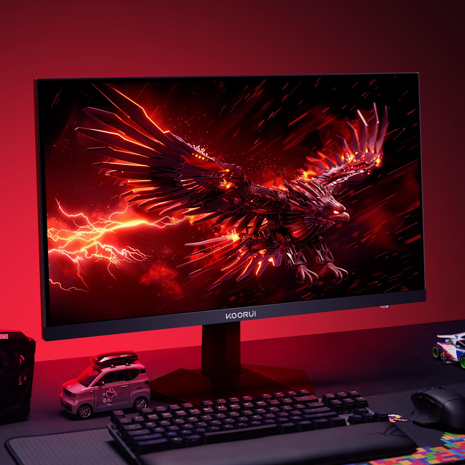 KOORUI Gaming Monitor, 21.45" Fast IPS Computer Monitor, 165Hz FHD Display, 1ms PC Screen, 99% sRGB Color Gamut, Adaptive Sync, Ultra Slim Frame, VESA Mountable (1920x1080P, HDMI, DisplayPort)