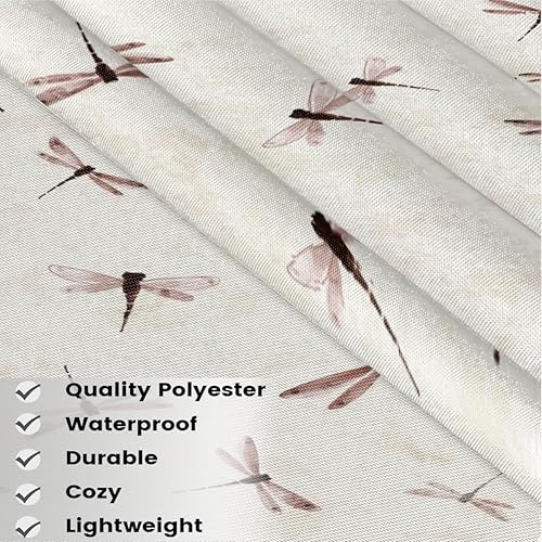 Miniatura 3 de Paquete de 3 delantales de libélulas de estilo japonés con 3 bolsillos, impermeables, delantales de media cintura para mujer, para cocinar, lavar