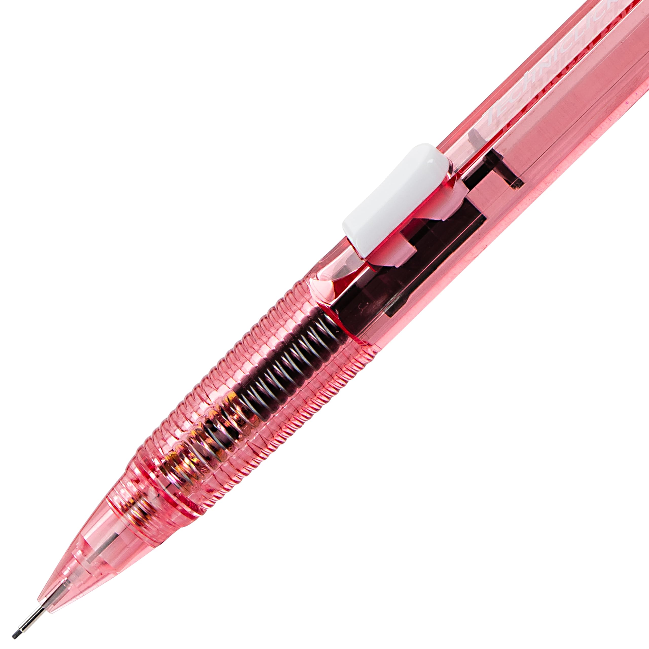 Pentel Techniclick 0.7mm Mechanical Pencil - Pack of 5, Smooth Writing Pencil for Students & Professionals, Medium Line, Side-Click Lead Advance, Assorted Pastel Barrel Colors (PD107TBP5M) - Image 3