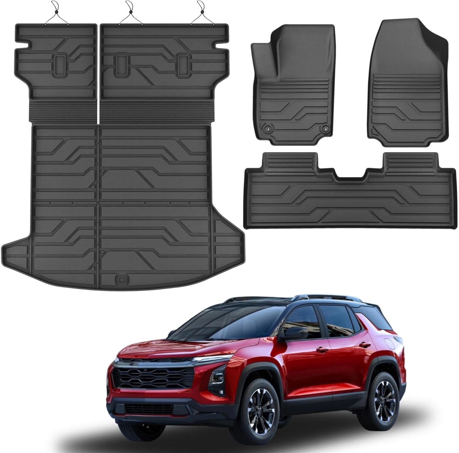KARPAL Floor Mats for 2025 2026 Chevy Equinox (Only Gas) & GMC Terrain, All-Weather TPE Custom Fit Floor Liners Chevrolet Car Accessories