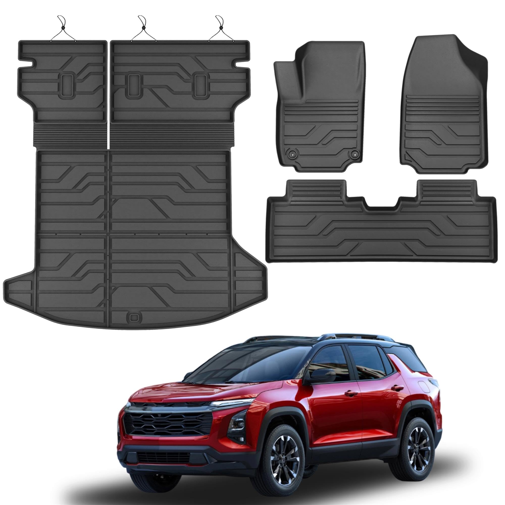 KARPAL Floor Mats for 2025 2026 2027 Chevy Equinox (Only Gas) & GMC Terrain, All-Weather TPE Custom Fit Floor Liners Chevrolet Car Accessories