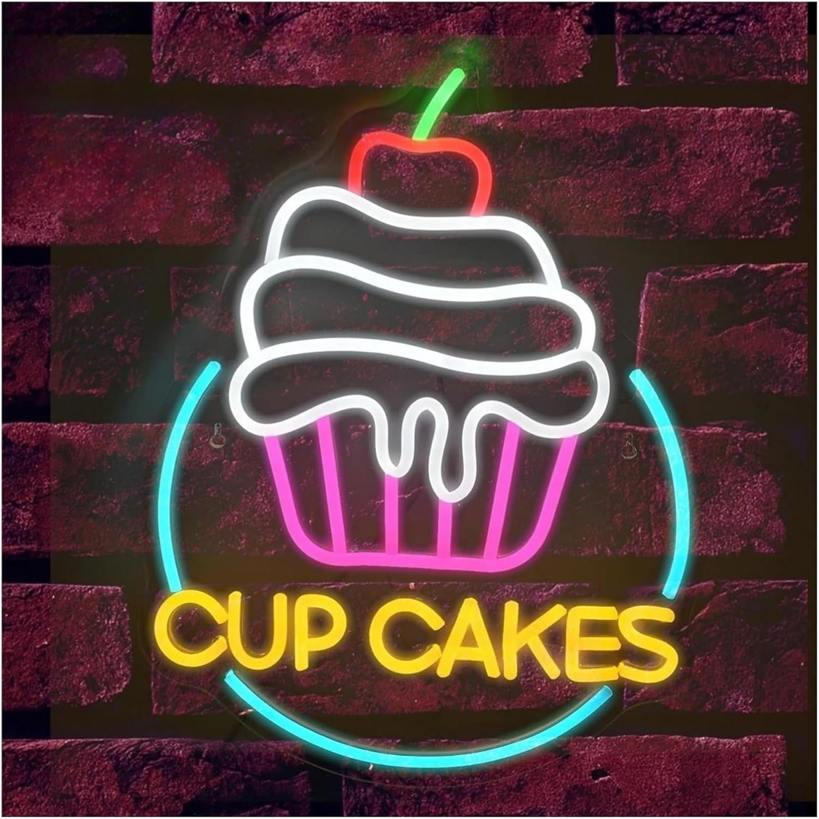 Wexxaii neon Light Sign Neon Sign for Pastry and Dessert for Ideal for Wall Decoration, Night Light 32cmx41cm