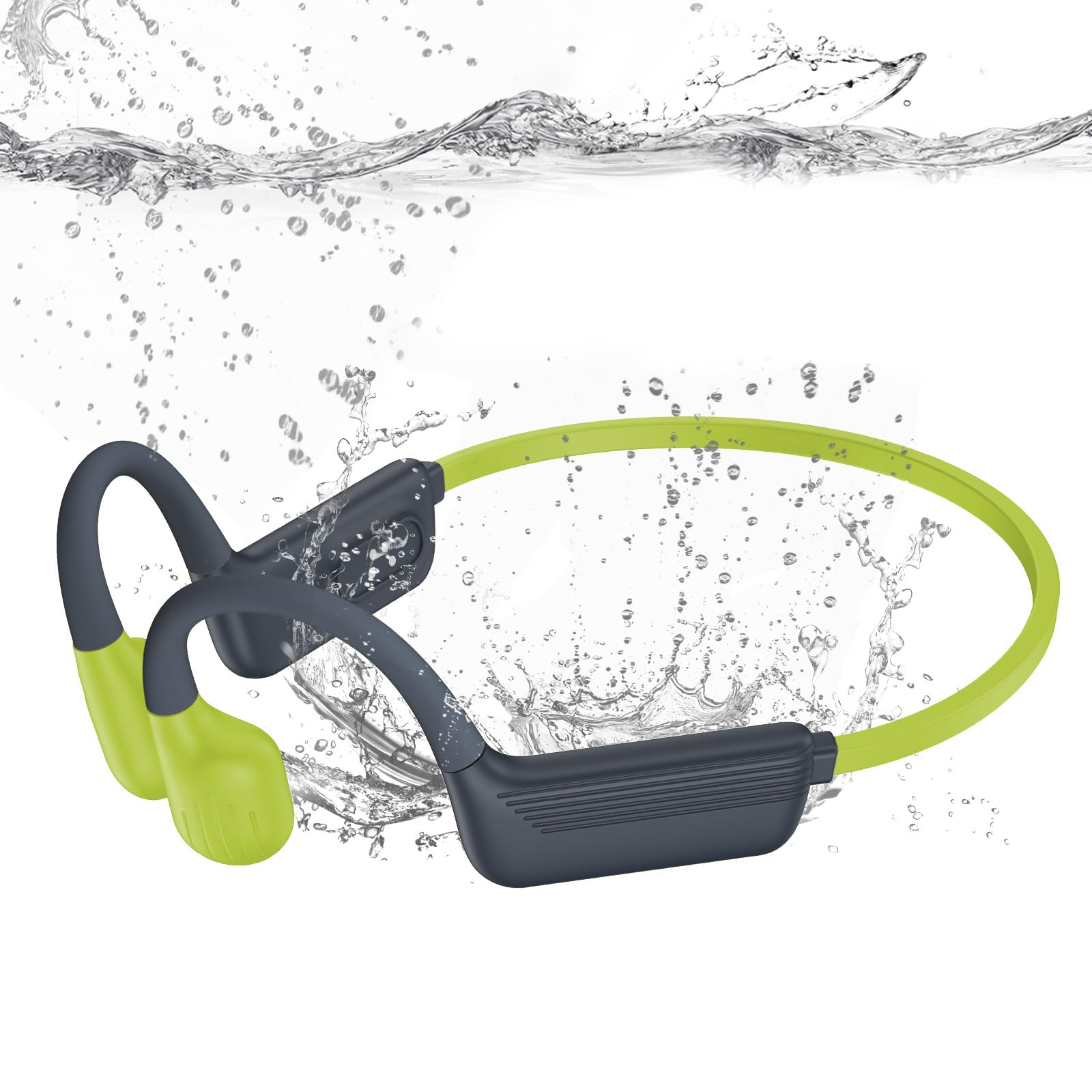 MARLALL Swimming Headphones-Bone Conduction Headphones, IP68 Waterproof Open Earphones, LiteSurge Bluetooth 5.4 Underwater Sport Earbuds with 32 GB