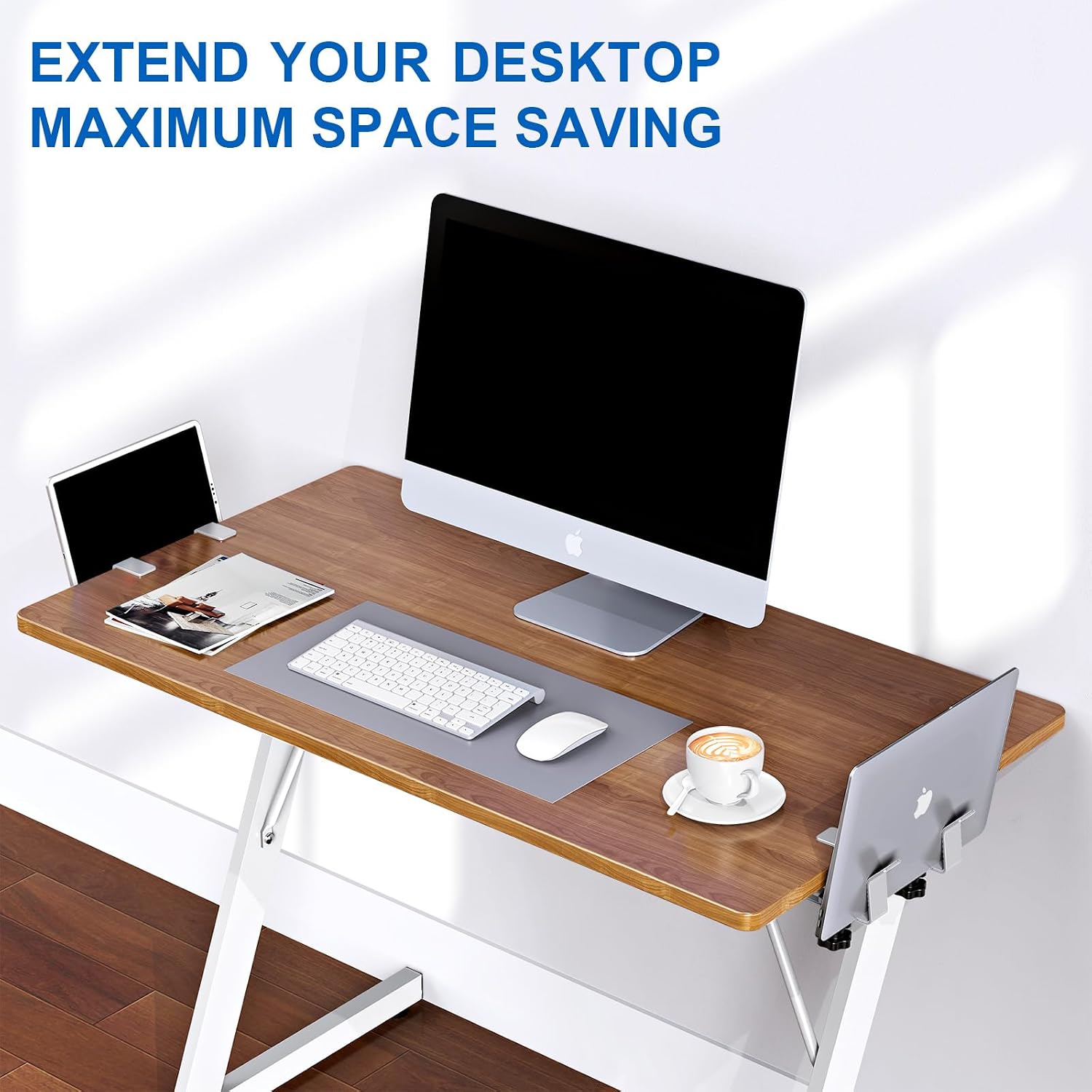 Vertical Laptop Stand, Aluminum Slide Design Adjustable Laptop Holder for Desk Side, fits All MacBook/Surface/Samsung/HP/Dell/Chrome Book (Silvery)