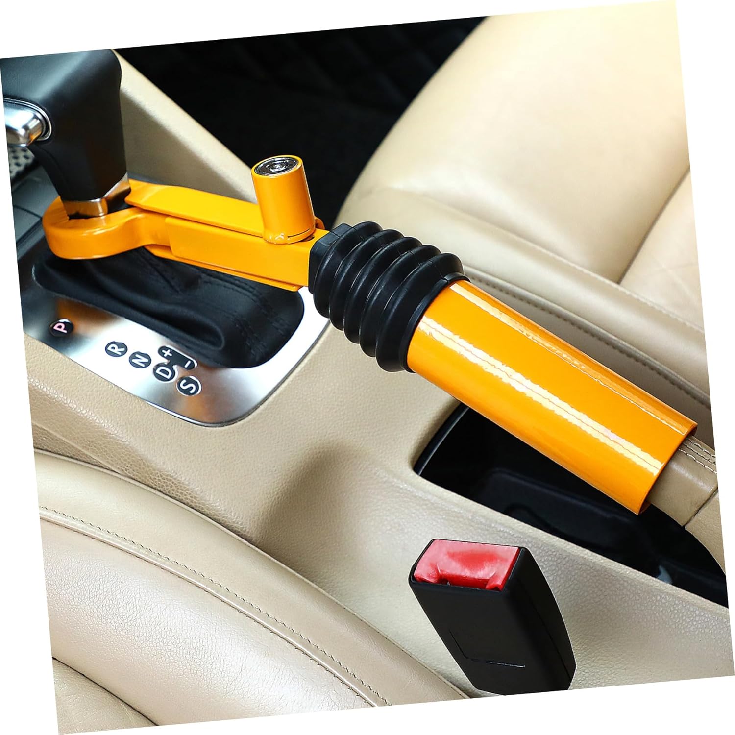 Adjustable Automotive Shifter Lock Steel Anti-Theft Device for Car Truck Van SUV Manual Gear Security Lock with Easy Installation and Construction