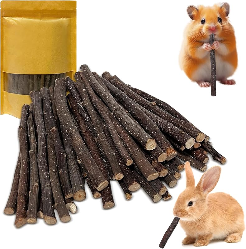 600g Palitos de Manzana Animales Pequeños Golosinas Masticables para Mascotas de Madera Juguetes para Conejillos de Indias Hámsters Conejos Chinchillas Ardillas Animales Pequeños Molar Golosinas de Madera Juguetes