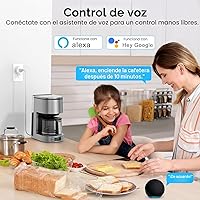 Vista 4 de EIGHTREE Enchufe inteligente, salida WiFi funciona con Alexa y Google Home, enchufe inteligente para el hogar con control remoto y función