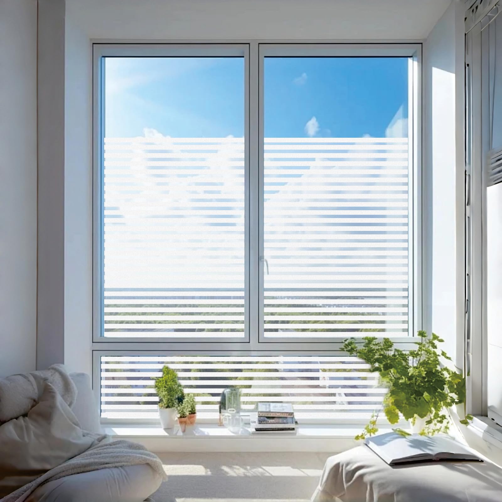 Blackout Window Film 65 x 145 cm Blocks UV Static Cling No Glue Removable Heat Cotrol, Privacy Protection, Static Cling Decorative Glass Film for Home Office, Shutters