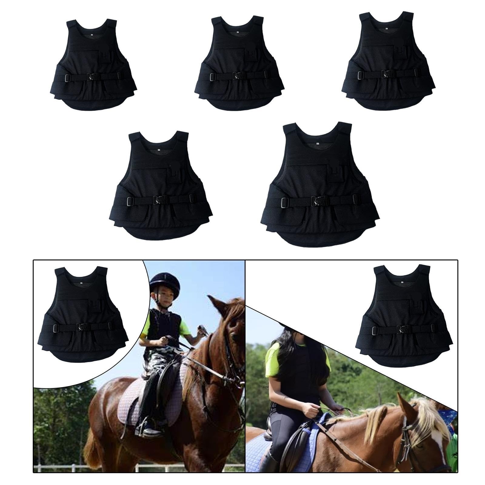 Gilet Equestre Da Equitazione Di Sicurezza Gilet da equitazione antiurto, comodo e leggero, gilet da equitazione, equipaggiamento protettivo for bambini, ragazzi e ragazze Per Gli Sport Equestri(XL)