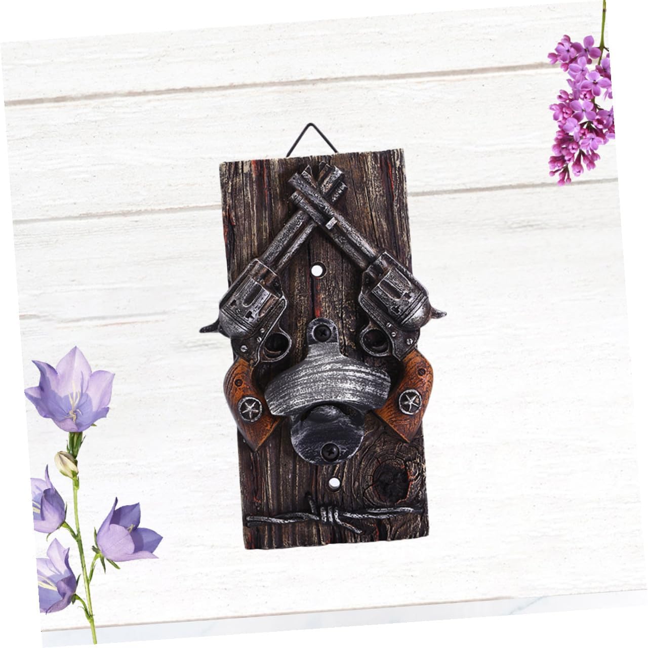 Creative Beer Bottle Opener Resin Hanging Dual Barrel Style Funny Bar Opener Pendant for Home and Bar Use