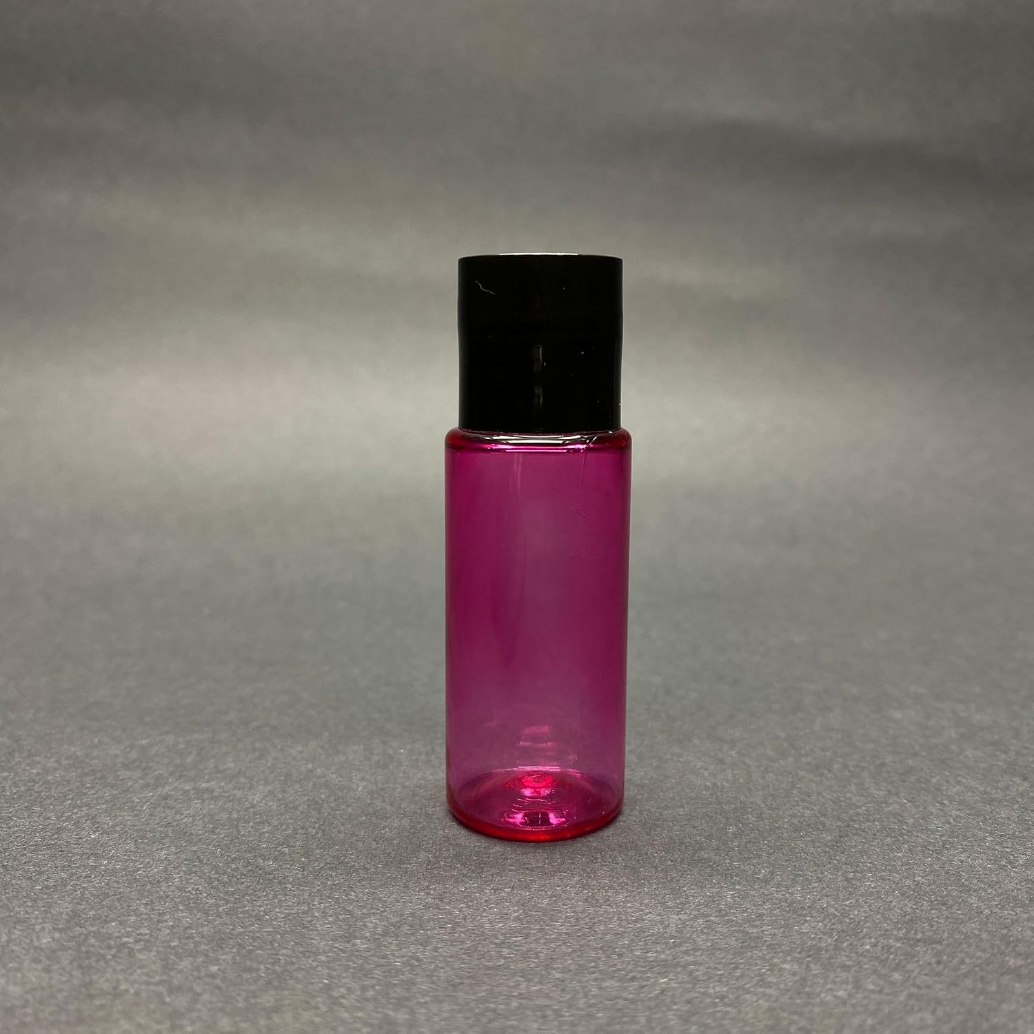 15ml Buklet Şişe, 15 cc Pembe Pet Şişe, Siyah Sızdırmaz Kapaklı x 10 Adet