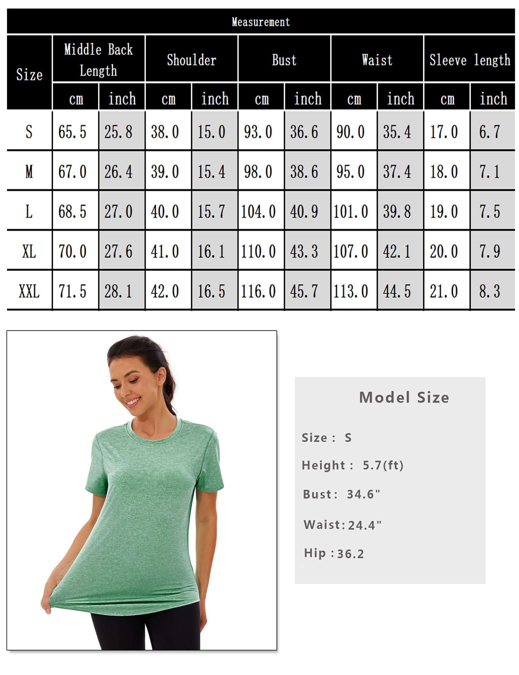 Camiseta Deportivo Mujer Camiseta de Manga Corta Camiseta de Secado Rápido Camisetas de Malla Mujer Yoga Fitness Top Ropa Deportiva