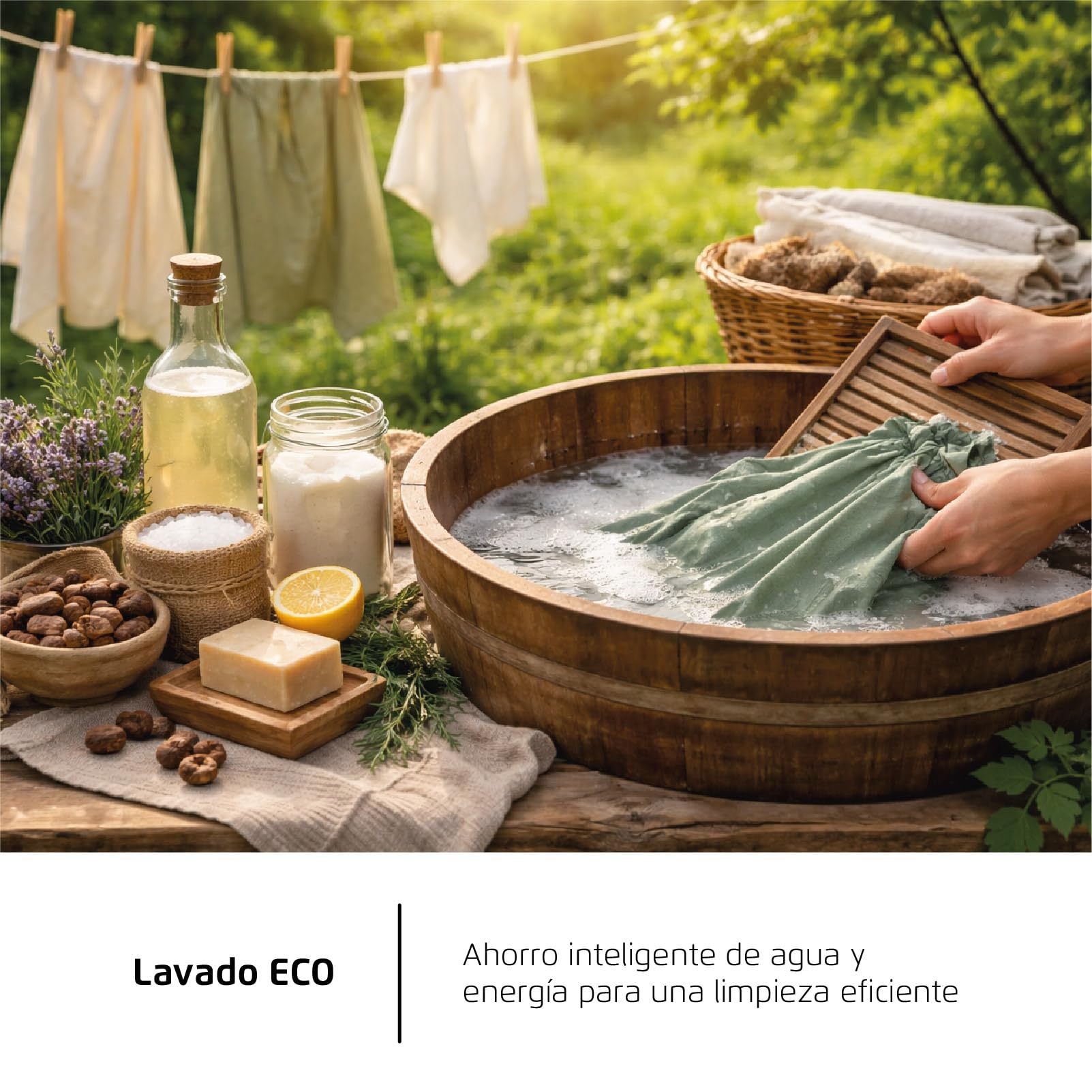 Corberó - Lavadora Premium 9kg | CLAM9046N | 1350 rpm | Motor Inverter | Función Vapor| Función Eco | Incio Diferido | Lavado Rápido 15 min | Display Touch | Negro