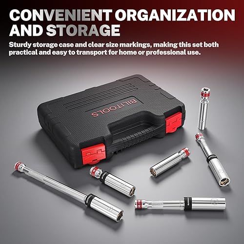 Miniatura 7 de BILITOOLS Juego de 6 bujías giratorias magnéticas de 38 pulgadas, incluye 916 pulgadas, 58 pulgadas, 0.551 in, 0.630 in y unidad de 38 pulgadas con