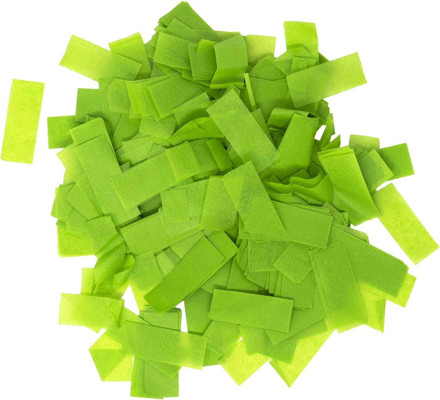 Biodegradable Tissue Confetti Rectangles, Light Green Color – Ultimate Confetti Fluttering Tissue Paper for Confeti Cannon and Launcher Use, Table Decorations, and More (20 Handfuls per Bag, 1 lb)