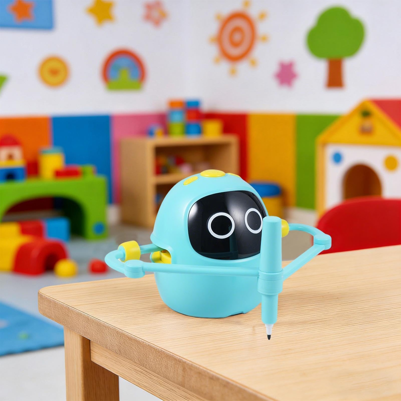 Robot Rysujący Dla Dzieci Interaktywna Zabawka Edukacyjna | Zabawka Robot do Malowania z 100 Kartami i 5 Pisakami Na Urodziny Dom Szkoła Klasa Pokój Zabaw Przyjęcie Dzieci W Wieku 3-12