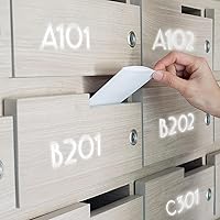 Vista 4 de 110 calcomanías reflectantes de vinilo para número de buzón, letras mayúsculas, impermeables, para residencia, apartamento, oficina, habitación