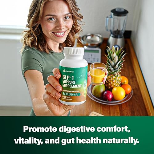 Miniatura 3 de FloraBliss Soporte natural 37 mil millones de UFC de Akkermansia, Bacillus Probiótico + Prebiótico Inulina de achicoria, cromo, vitamina D y B2